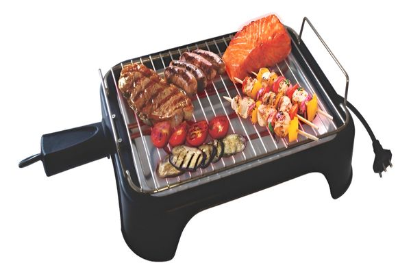 Churrasqueira Elétrica 110v Preta Bandeja De Aluminio Alfa Preto