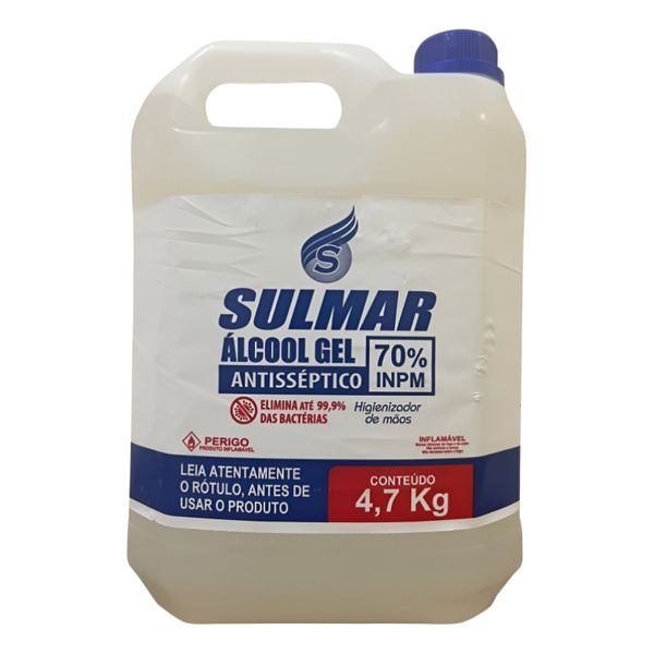 Alcool Gel 70º 5l Sulmar Antisséptico E Bactericida Neutra