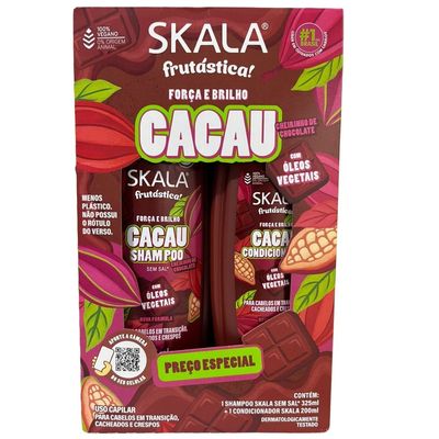 Kit Skala Creme 01 kg Cacau + Shampoo + Condicionador