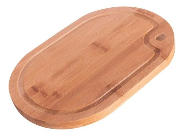 Tábua Para Cortar Churrasco Cozinha Oval Mor Bamboo 39 X 28