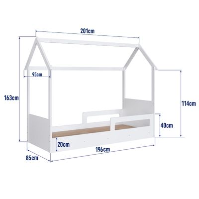 Cama Infantil Montessoriana Solteiro Branco Completa Móveis
