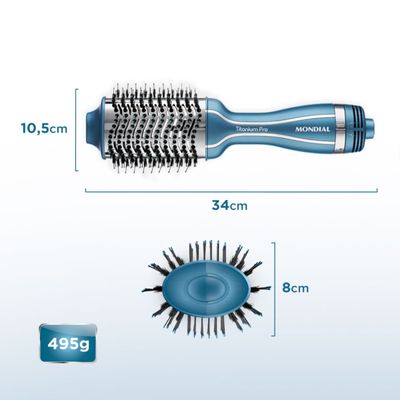 Escova Secadora Mondial Azul 1200W ES-28 Bivolt