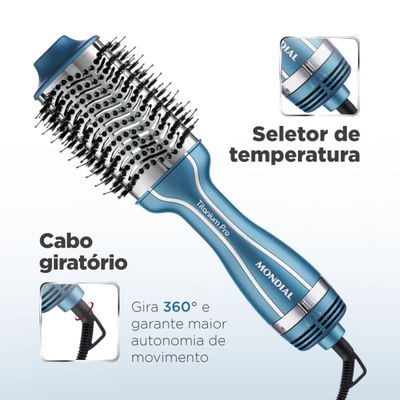Escova Secadora Mondial Azul 1200W ES-28 Bivolt