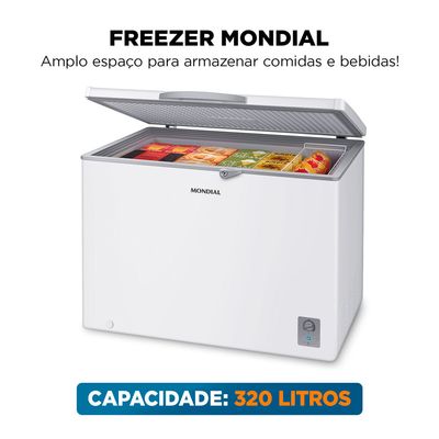 Freezer Horizontal 308L Mondial Branco - FHZ-01-W320 127V