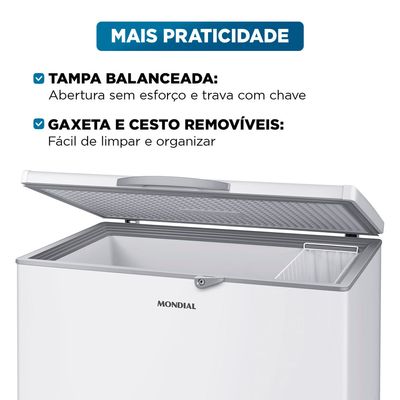 Freezer Horizontal 308L Mondial Branco - FHZ-01-W320 127V