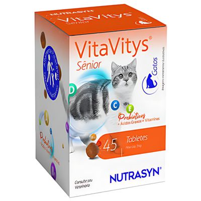 Vitavitys Gatos Senior C/45 Tabletes (prebióticos+ácidos Graxos+vitaminas)