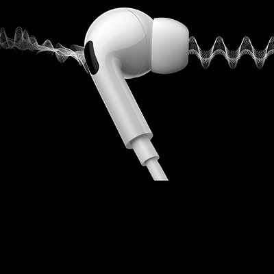 Fone com Fio Entrada IOS Branco Microfone Cancelamento de Ruído