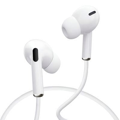 Fone com Fio Entrada IOS Branco Microfone Cancelamento de Ruído