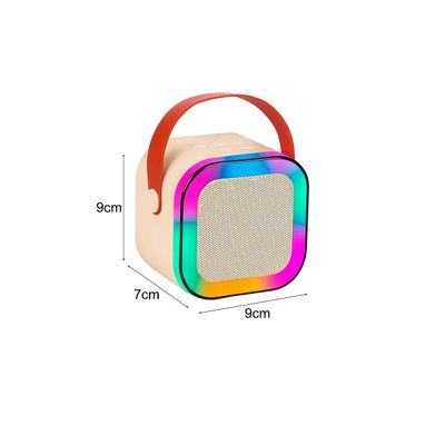 Mini Caixa de Som Microfone Bluetooth Portátil RGB Para Karaoke, Festas e Viagens - Bluetooth 5.0 | Cor:Rosa