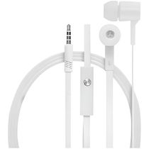 Fone Intra-Auricular Microfone Anti-Ruído com Fio Cor:Branco