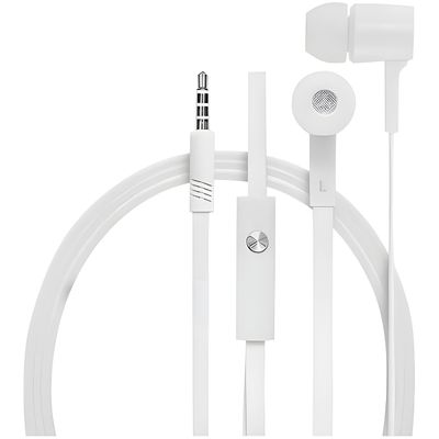 Fone Intra-Auricular Microfone Anti-Ruído com Fio Cor:Branco