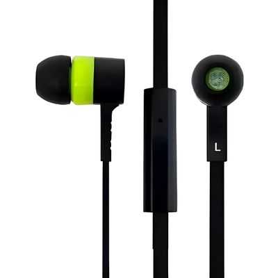 Fone Intra-Auricular Microfone Anti-Ruído com Fio Cor:Preto