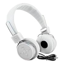 Fone de Ouvido Articulável Bluetooth Microfone Som Cor:Branco