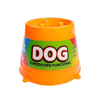 Comedouro Alto Funcional Lento Plástico Anti-Formiga Cor:Rosa