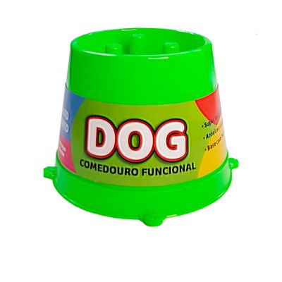 Comedouro Alto Funcional Lento Plástico Anti-Formiga Cor:Rosa