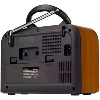 Rádio Retrô Vintage FM/AM USB Bivolt Bluetooth com Relógio - Design Clássico e Funcionalidades Atuais