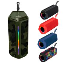 Caixa de Som Bluetooth Resistente à Água Portátil LED RGB Modelo:Azul