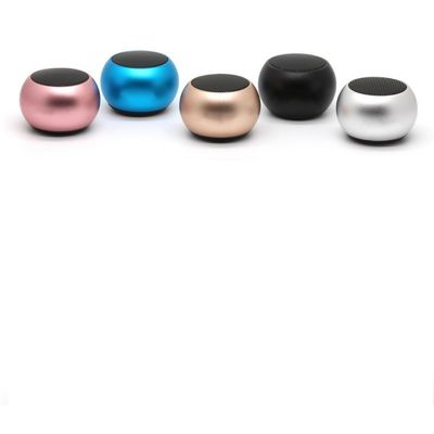 Mini Caixa De Som Bluetooth Bolinha Metal Amplificada Speaker 3w Cor:Dourado