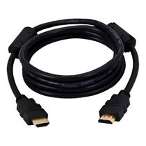 Conector HDMI com Filtro Ponta Dourada Áudio Imagens 3m - Cabo HDMI 3m 4K com Filtro de Ferrite e Pontas Douradas