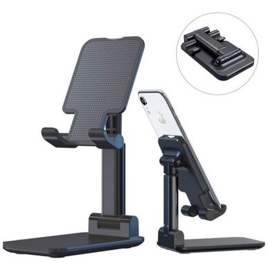 Suporte Retrátil Ajustável Para Celular Tablet Ipad de Mesa - Cor:Rosa