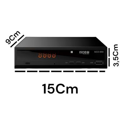 Conversor de Televisão Digital Gravador USB HDMI - Conversor Digital Full HD com Gravação 2.0 | Preto