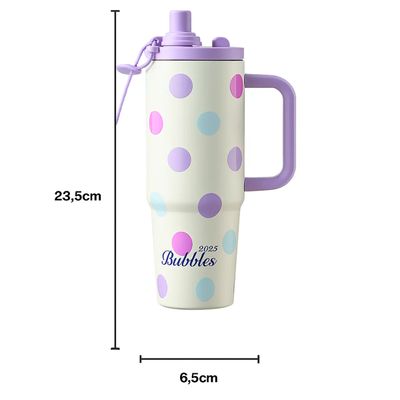 Copo Térmico 900ml com Canudo – Mantém Bebidas Quentes e Geladas, Anti-Derramamento Cor:Verde