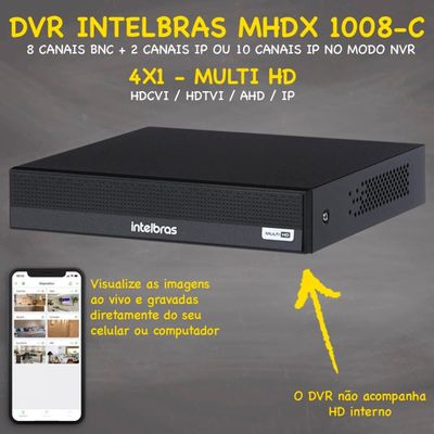 Dvr Mhdx Full Hd 8 Canais C/Hd