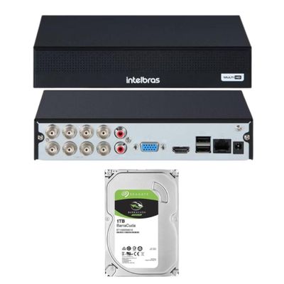Gravador Intelbras Dvr MHDX 1008-C C/HD 1TB