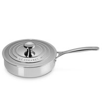 FRIGIDEIRA LE CREUSET SAUTE SIGNATURE 3-PLY EM AÇO INOX 24CM 96600124000000