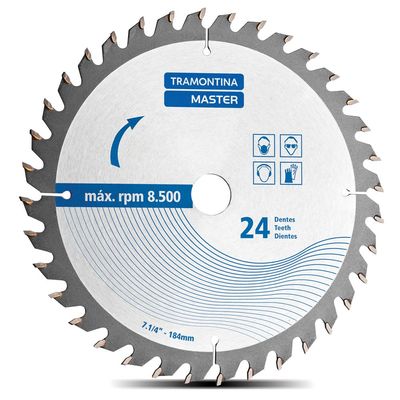 Disco de Corte 7.1/4" 24 Dentes Tramontina para Serra Circular