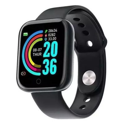 Smartwatch D20S - Monitor de Saúde, Tela HD, e Pulseira DS Preto