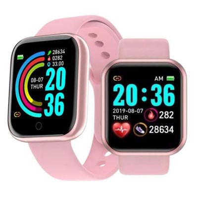 Smartwatch D20S - Monitor de Saúde, Tela HD, e Pulseira DS Preto