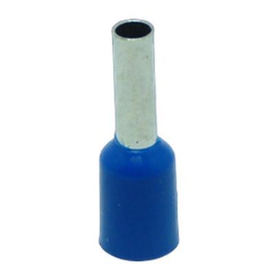 Terminal Compressão Tipo Tubular 2.5 Mm Simples C/ Capa Plastica Cinza/Azul