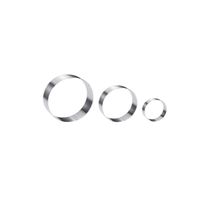 Cortador de Bolo Redondo Forminha Corte Molde Aço Inox 3un