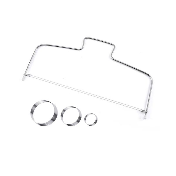 Cortador de Bolo Redondo e Nivelador Fio Duplo Aço Inox
