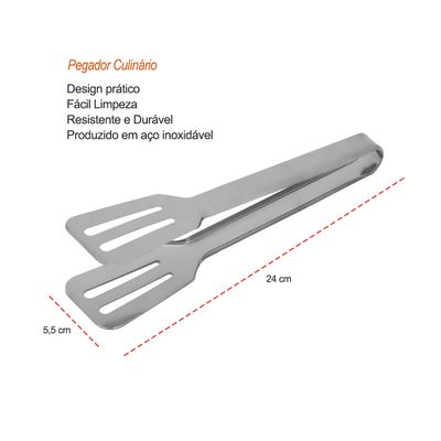 Espatula Pegador Culinario Inox 24cm