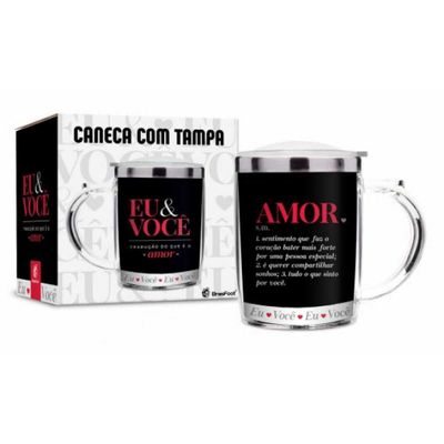 CANECA PLASTICO INOX EU E VOCE BRASFOOT