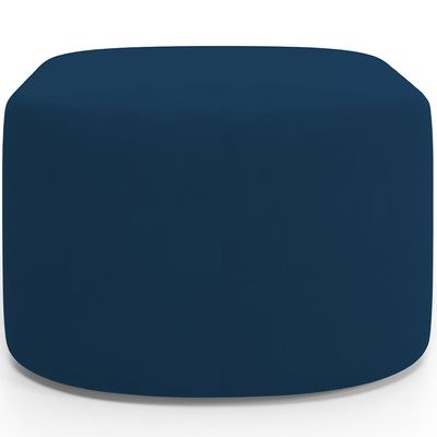 Kit 2 Puffs Decorativos Orgânico para Living Quarto 70cm Doha W01 Suede Azul Marinho - Lyam Decor