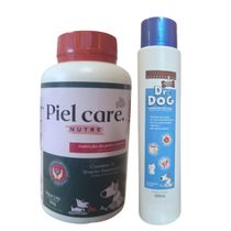 Combo Dermatite Pet: Suplemento + Hidratante Cão Gato Alívio e Cuidado