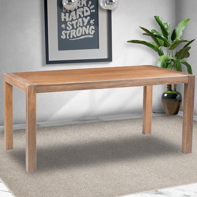Mesa Sala de Jantar Cozinha Dumai 220cm Madeira Maciça Walnut Escovado - Gran Belo