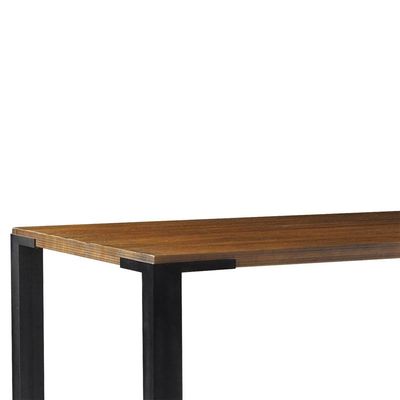 Mesa Sala de Jantar Cozinha Bladel 140cm Grafite Madeira Maciça Rustic Brown - Gran Belo