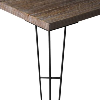 Mesa Sala de Jantar Cozinha Ludiana 160cm Grafite Madeira Maciça Driftwood - Gran Belo