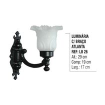 Luminária Atlanta com Braço Externa/interna em Alumínio 29cm