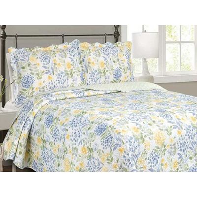 Colcha Dupla Face King 3 Peças Patchwork Fidalga  Camesa
