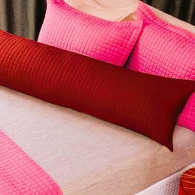 Porta Travesseiro Abraço Plaza 50cmx150cm Vermelho Lavive