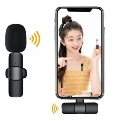 Microfone Lapela Sem Fio Tipo C Bluetooth P/ Celular Android