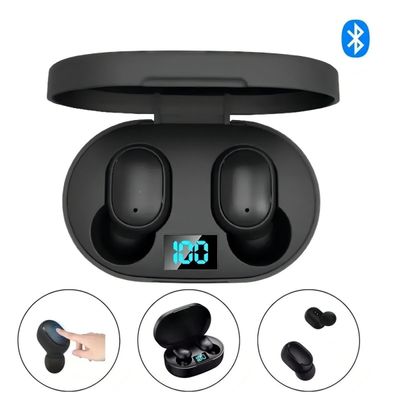Fone Ouvido Bluetooth Preto Microfone In-Ear Fones Dots