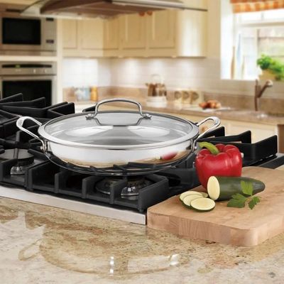PANELA CUISINART EM AÇO INOX COM TAMPA 30CM 425-30D