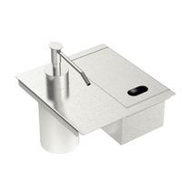 PORTA ESPONJA TRAMONTINA COM TAMPA E DOSADOR DE SABÃO LÍQUIDO EM AÇO INOX 94534/016