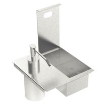 PORTA ESPONJA TRAMONTINA COM TAMPA E DOSADOR DE SABÃO LÍQUIDO EM AÇO INOX 94534/016